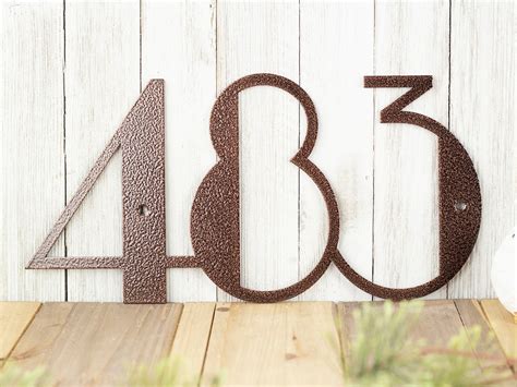 white house numbers metal|personalized metal house numbers.